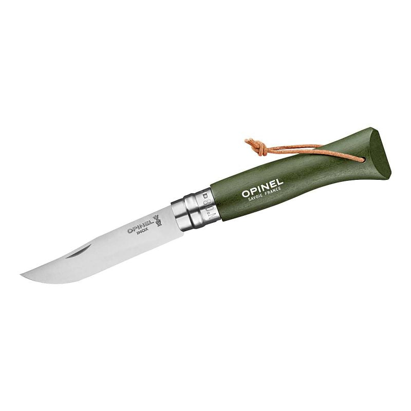 Bild einer Flasche, Opinel Messer No 08 Edelstahl und Buchenholz in Colorama Earth dunkelgrün, 0.00 von Unbekannt