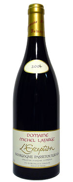 Bild einer Flasche, Michel Lafarge - Bourgogne Passetoutgrain "L´Exception" 2022, Rotwein von Michel Lafarge