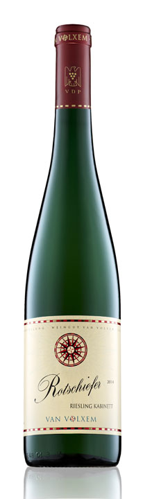Bild einer Flasche, Weingut Van Volxem - Rotschiefer Riesling Kabinett feinherb VDP.Gutswein 2024, Weißwein von Weingut Van Volxem