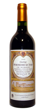 Bild einer Flasche, Château Peybonhomme Les Tours - Blaye Côtes de Bordeaux 2018, Rotwein von Château Peybonhomme Les Tours