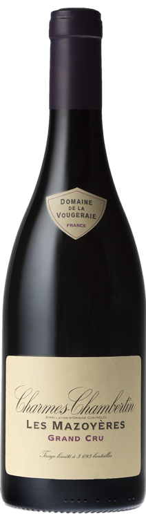 Bild einer Flasche, Domaine de la Vougeraie - Charmes-Chambertin "Les Mazoyères" Grand Cru 2018, Rotwein von Domaine de la Vougeraie