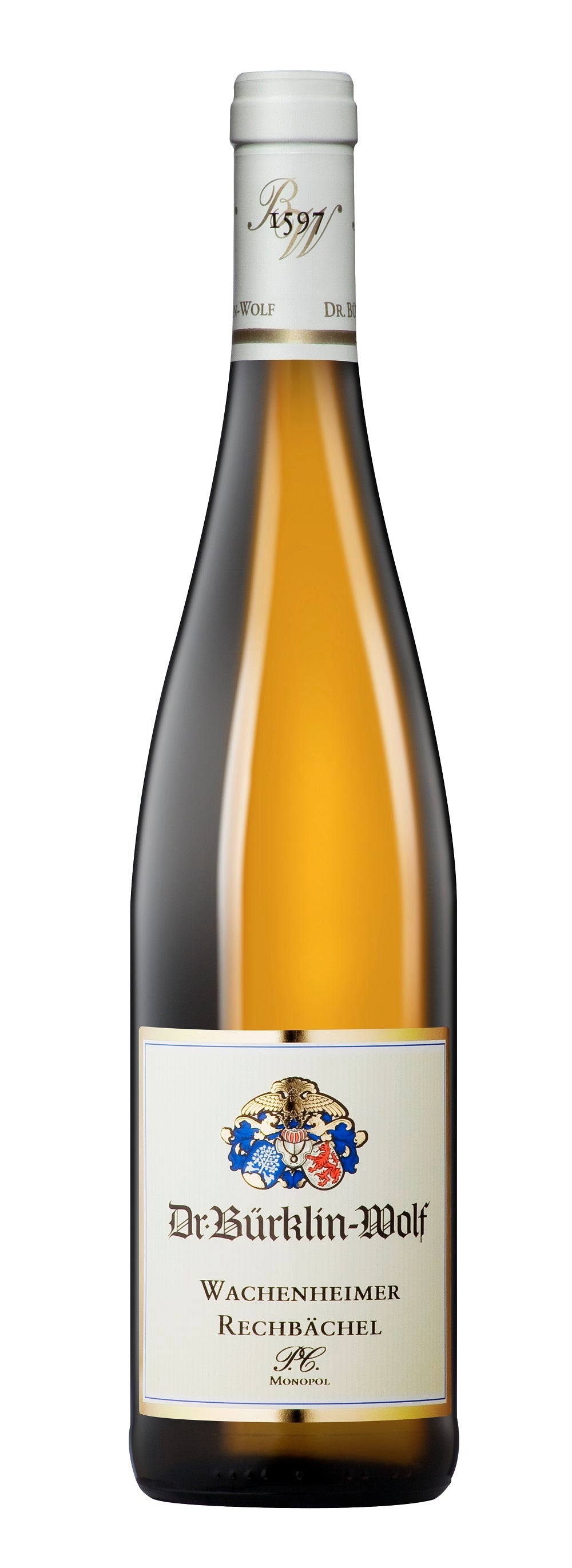 Bild einer Flasche, Weingut Dr. Bürklin-Wolf - Wachenheimer Rechbächel P.C. Monopol Riesling trocken VDP.Erste Lage 2024, Weißwein von Weingut Dr. Bürklin-Wolf